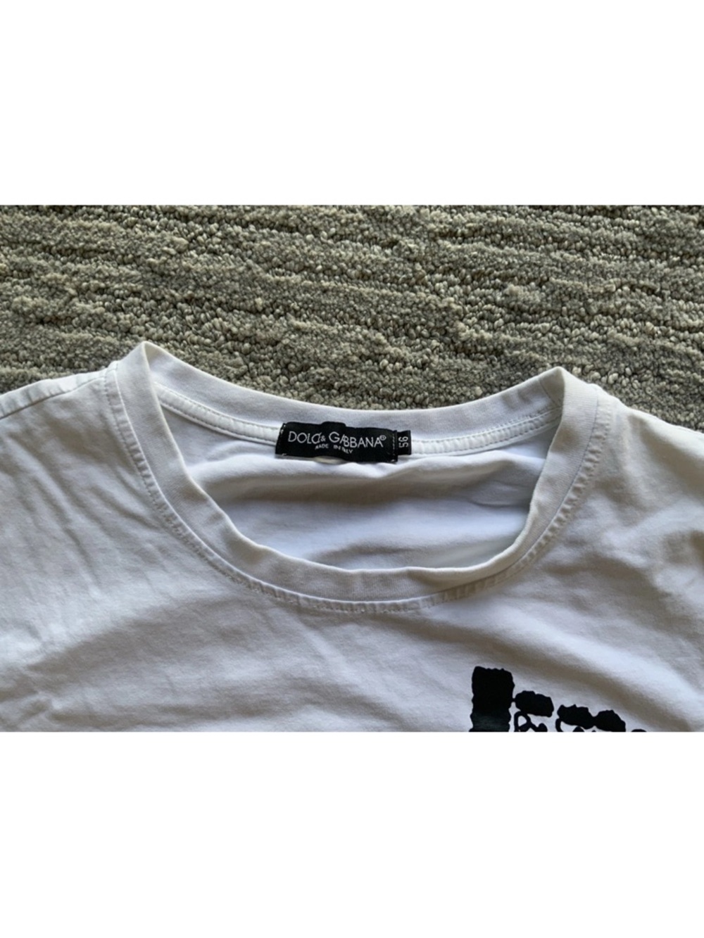 Dolce & Gabbana D&G White Graffiti Logo Graphic T-Shirt | Size 56 (XXL) - Picture 3 of 6